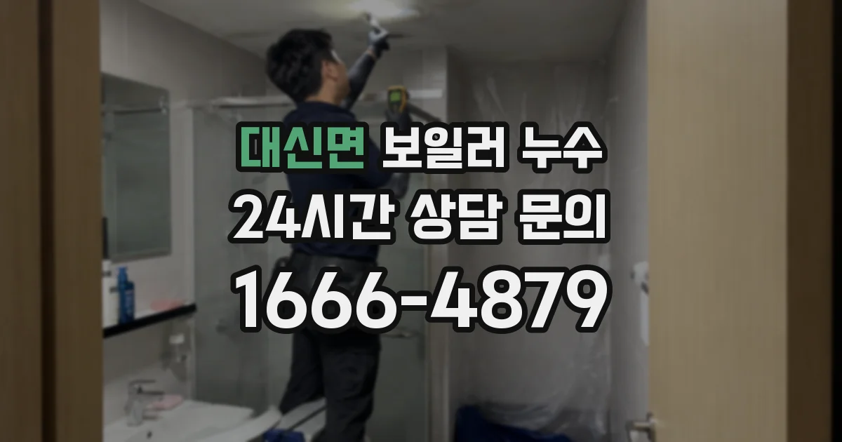 대신면 보일러 누수