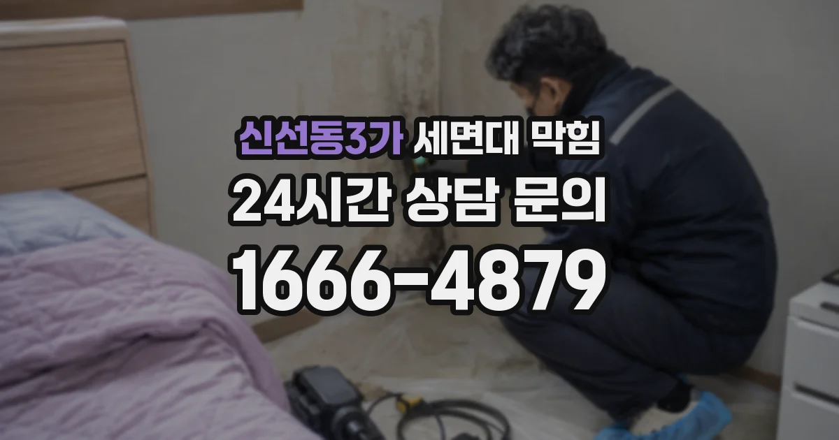 신선동3가 세면대 막힘