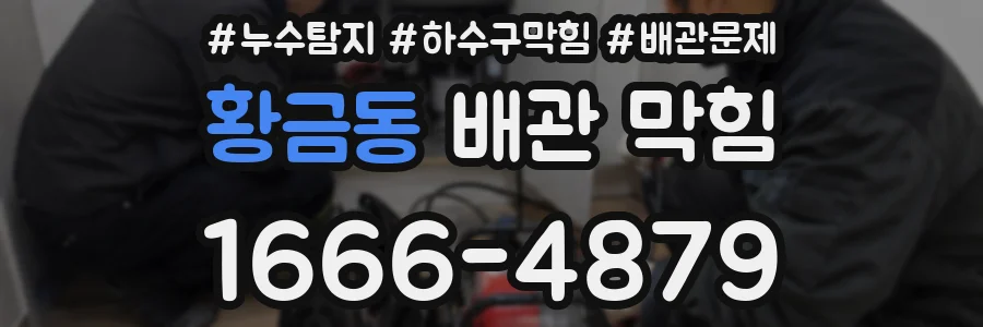 황금동 배관 막힘