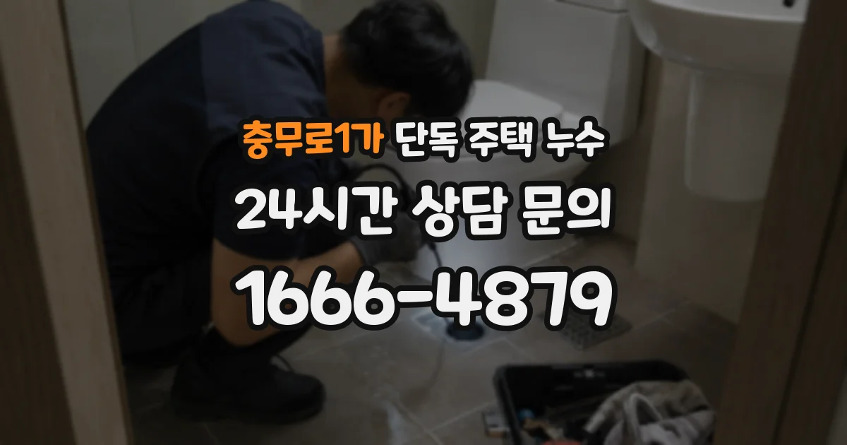 충무로1가 단독 주택 누수