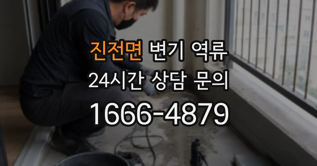 진전면 변기 역류