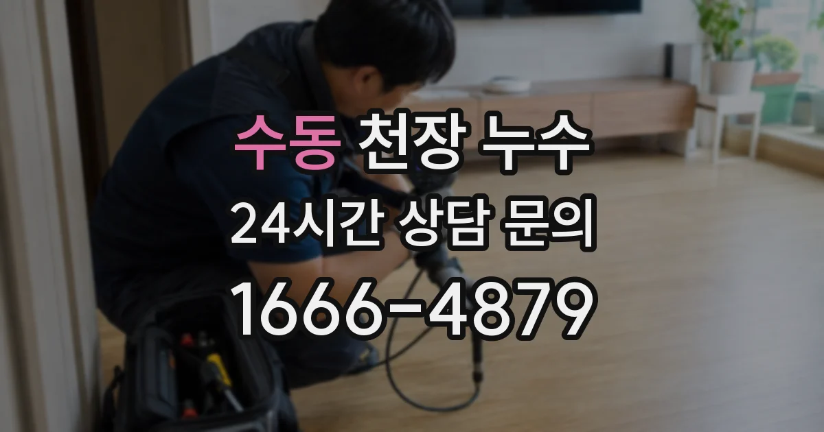 수동 천장 누수