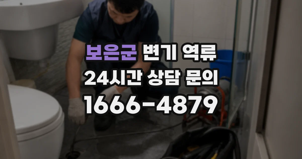 보은군 변기 역류