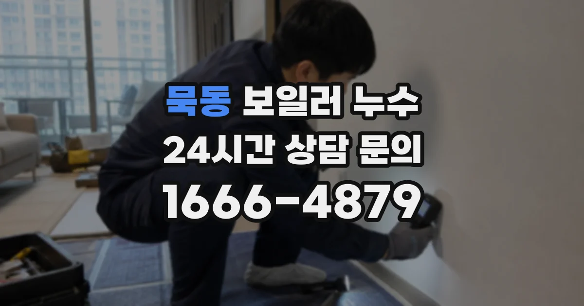 묵동 보일러 누수