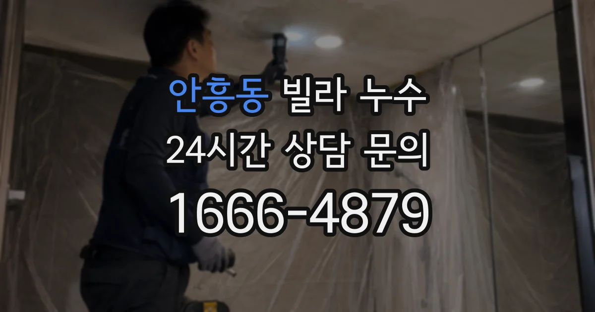 안흥동 빌라 누수