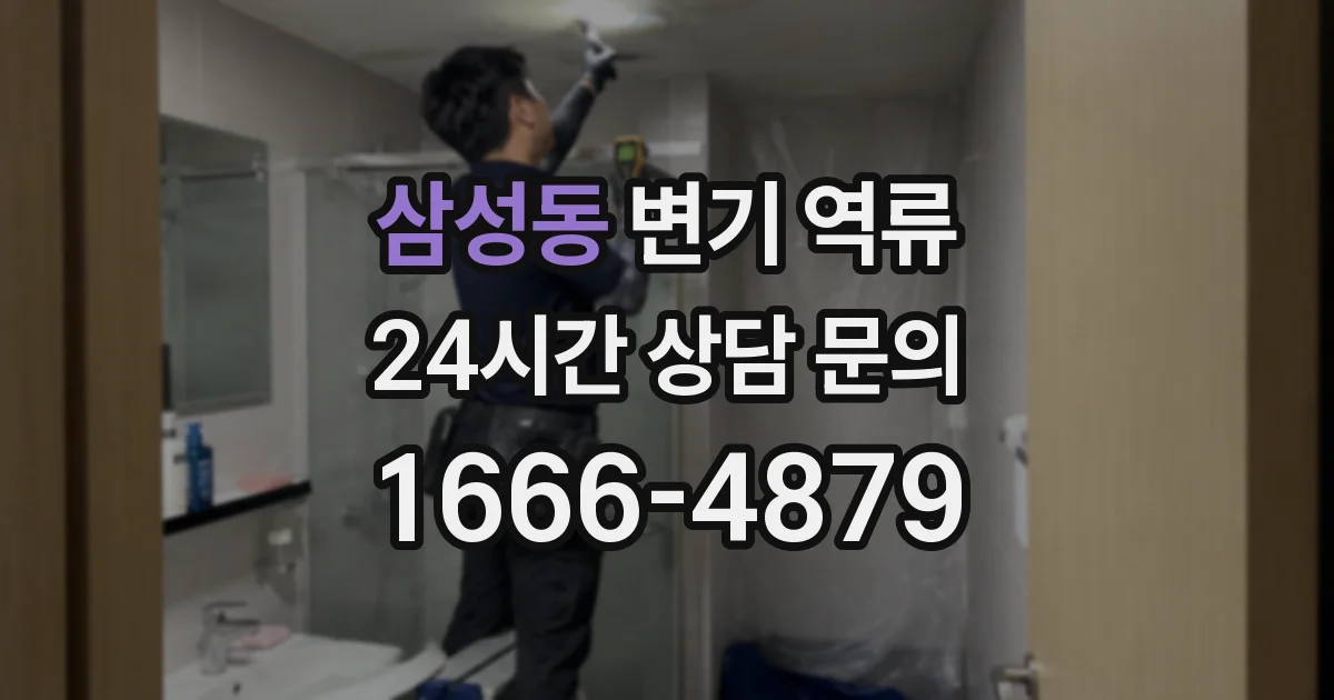 삼성동 변기 역류