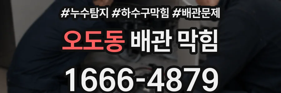 오도동 배관 막힘