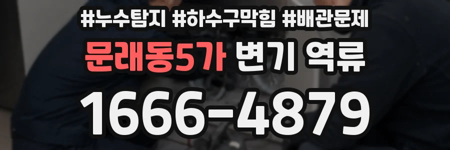문래동5가 변기 역류