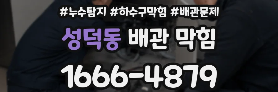 성덕동 배관 막힘
