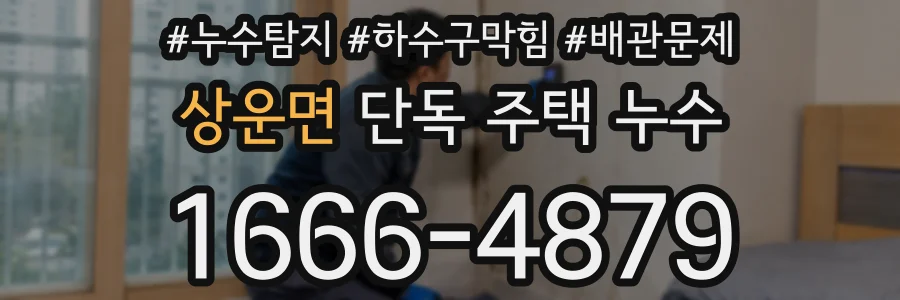 상운면 단독 주택 누수