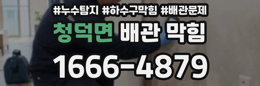 청덕면 배관 막힘