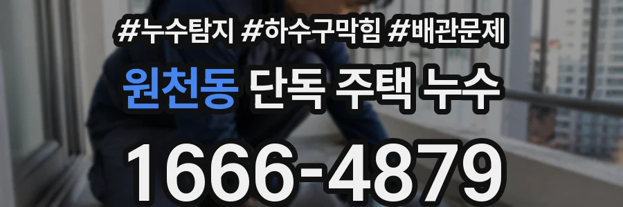 원천동 단독 주택 누수