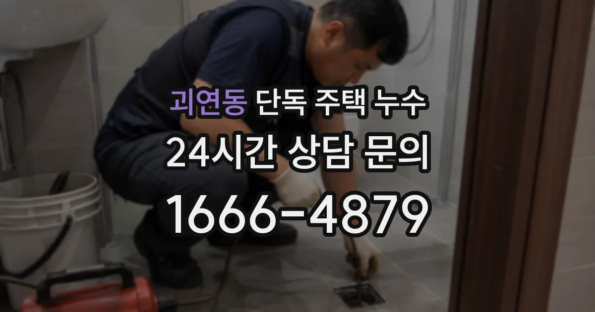 괴연동 단독 주택 누수