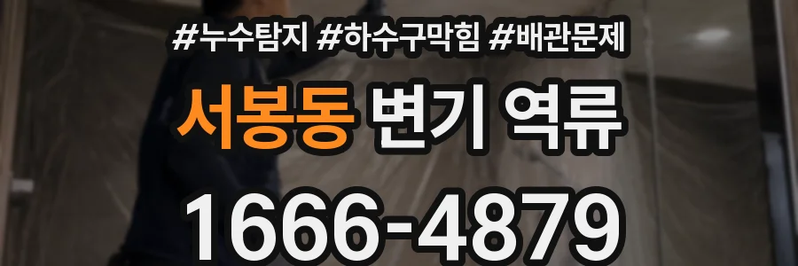 서봉동 변기 역류