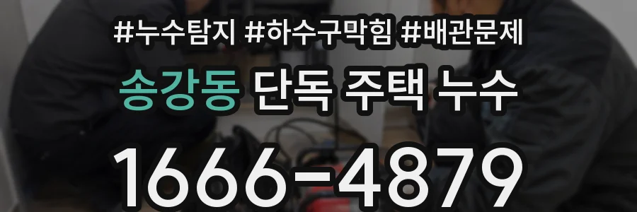 송강동 단독 주택 누수