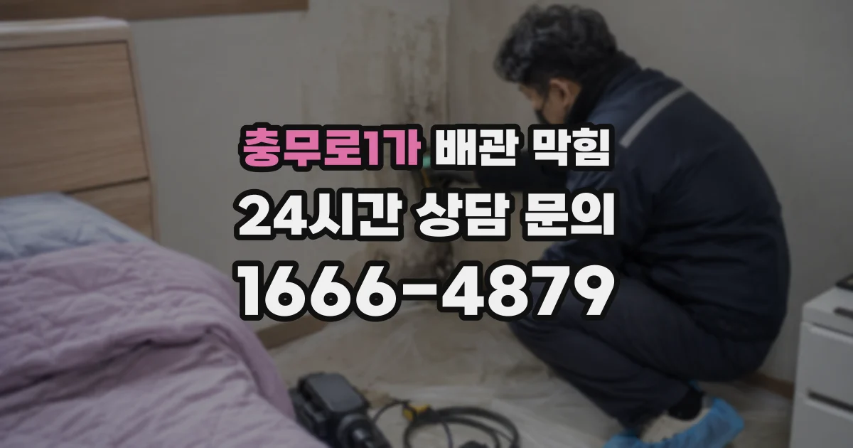 충무로1가 배관 막힘