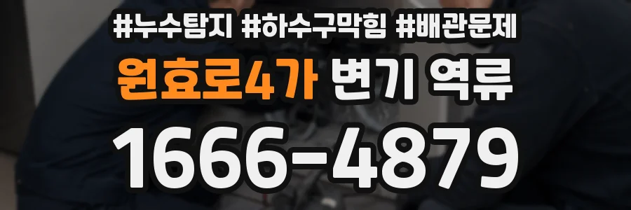 원효로4가 변기 역류