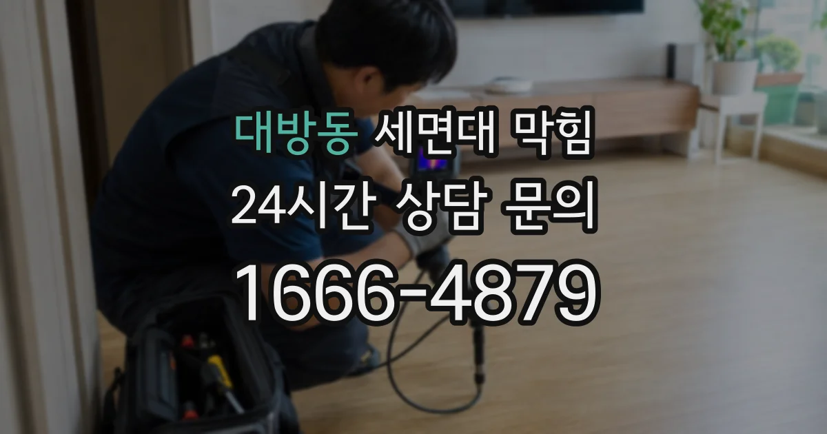 대방동 세면대 막힘