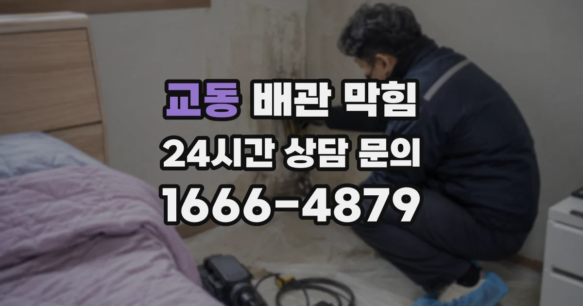 교동 배관 막힘