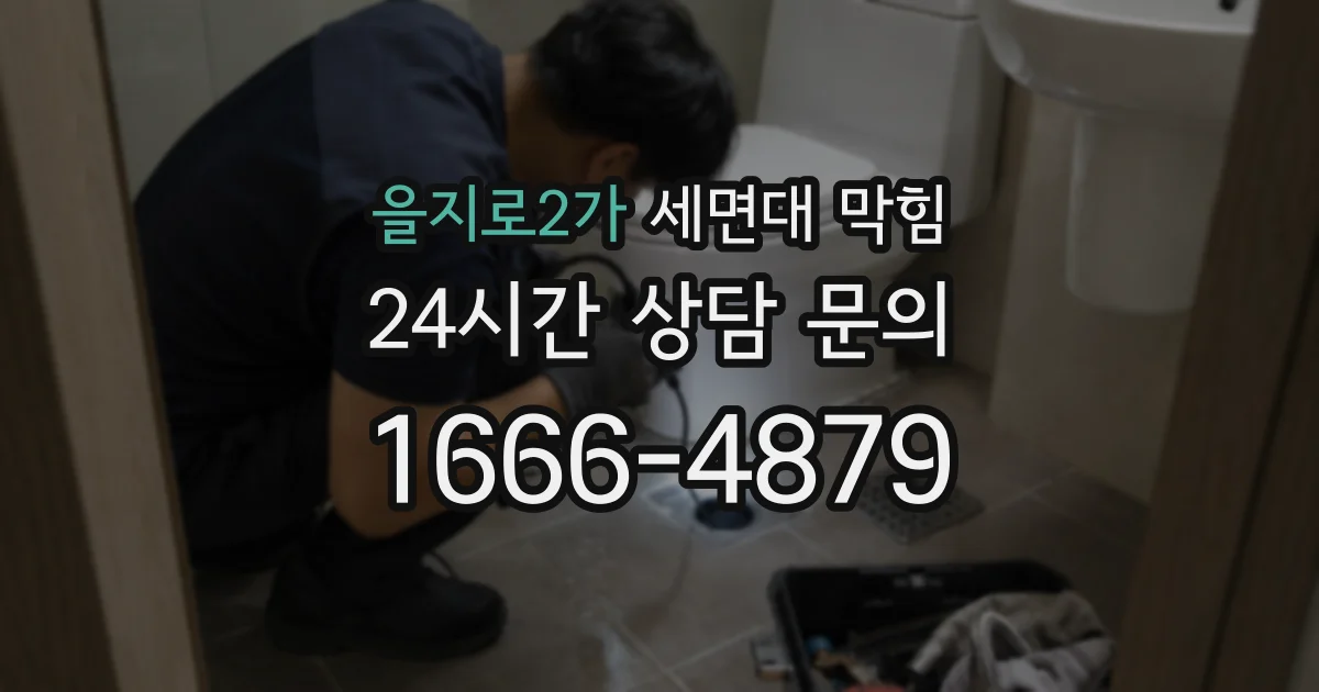 을지로2가 세면대 막힘