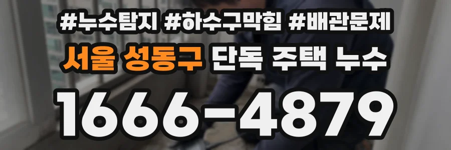 서울 성동구 단독 주택 누수