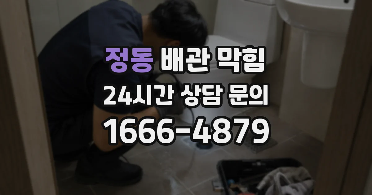 정동 배관 막힘