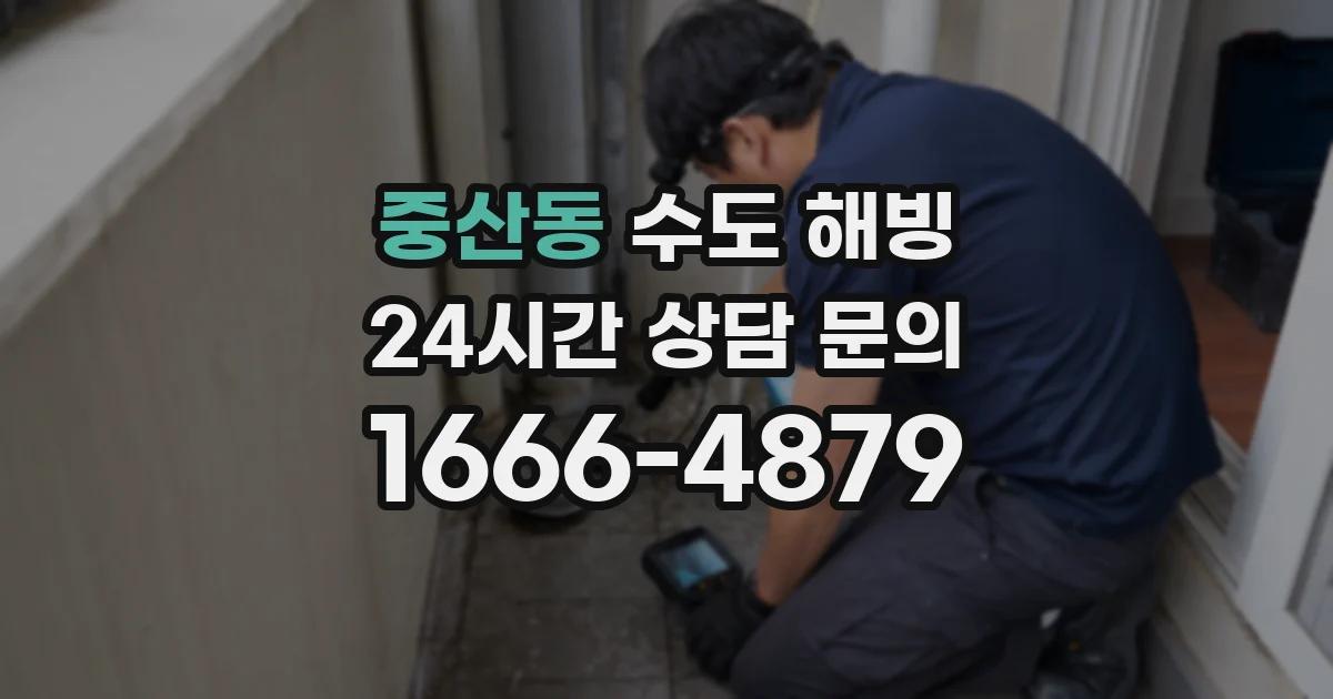 중산동 수도 해빙