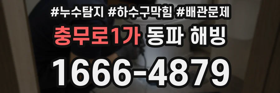 충무로1가 동파 해빙