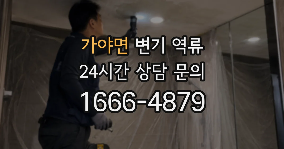 가야면 변기 역류