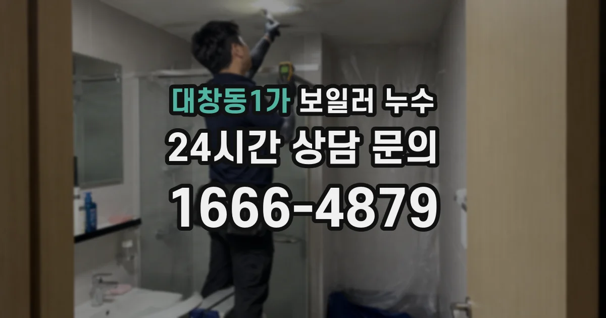 대창동1가 보일러 누수