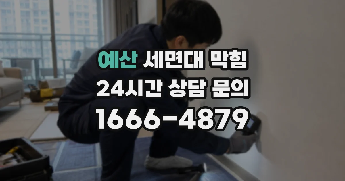 예산 세면대 막힘