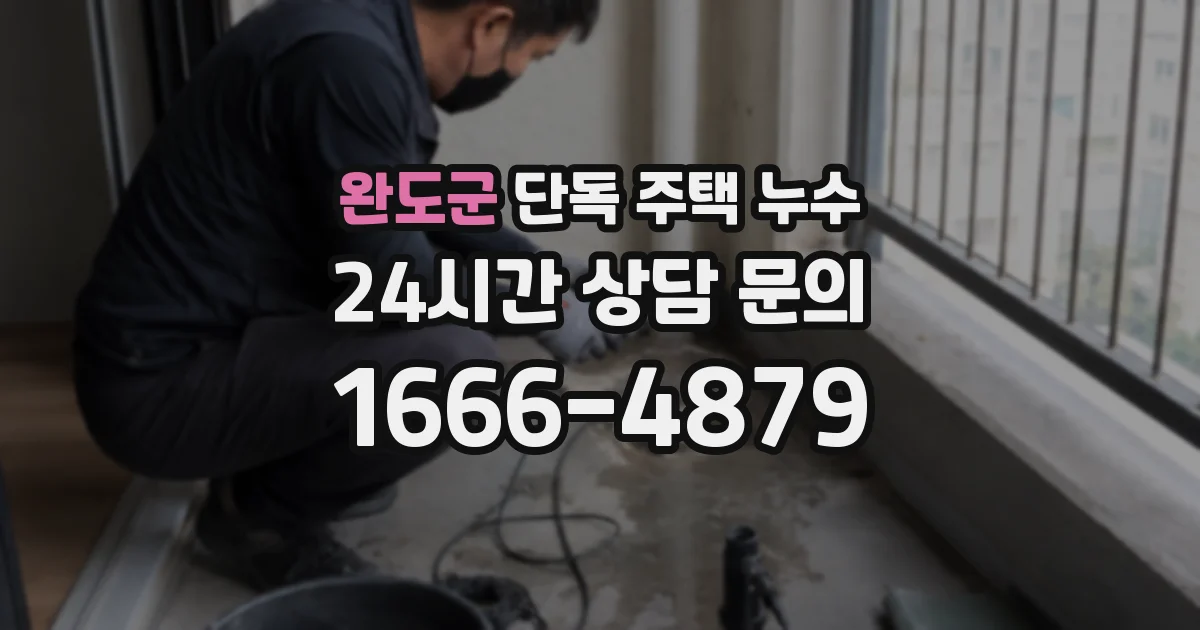 완도군 단독 주택 누수