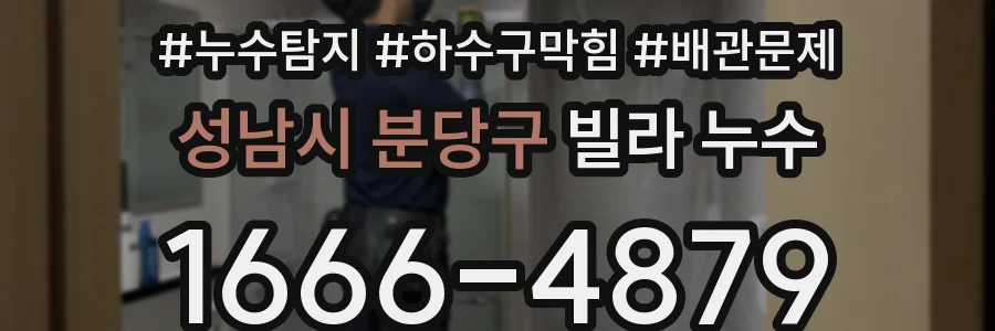 성남시 분당구 빌라 누수