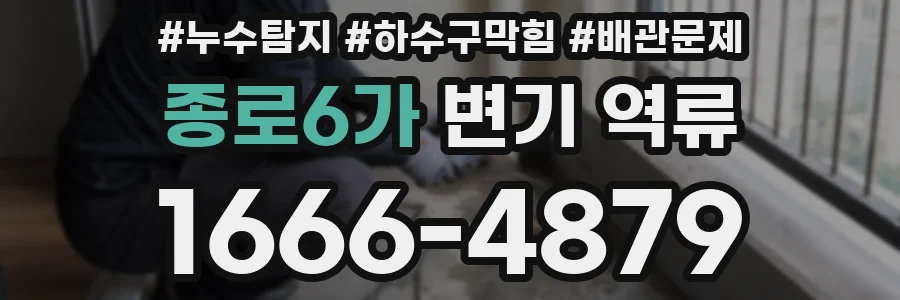 종로6가 변기 역류