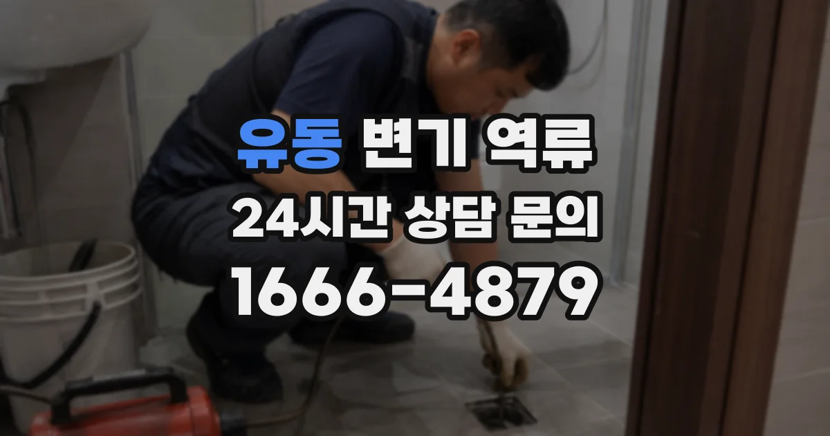 유동 변기 역류