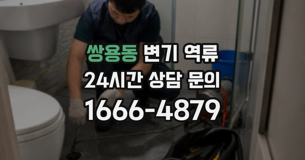 쌍용동 변기 역류