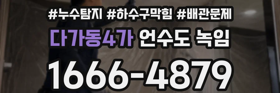 다가동4가 언수도 녹임