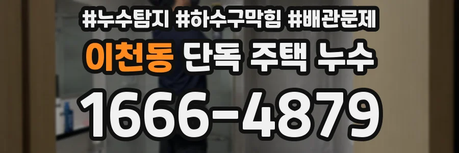 이천동 단독 주택 누수