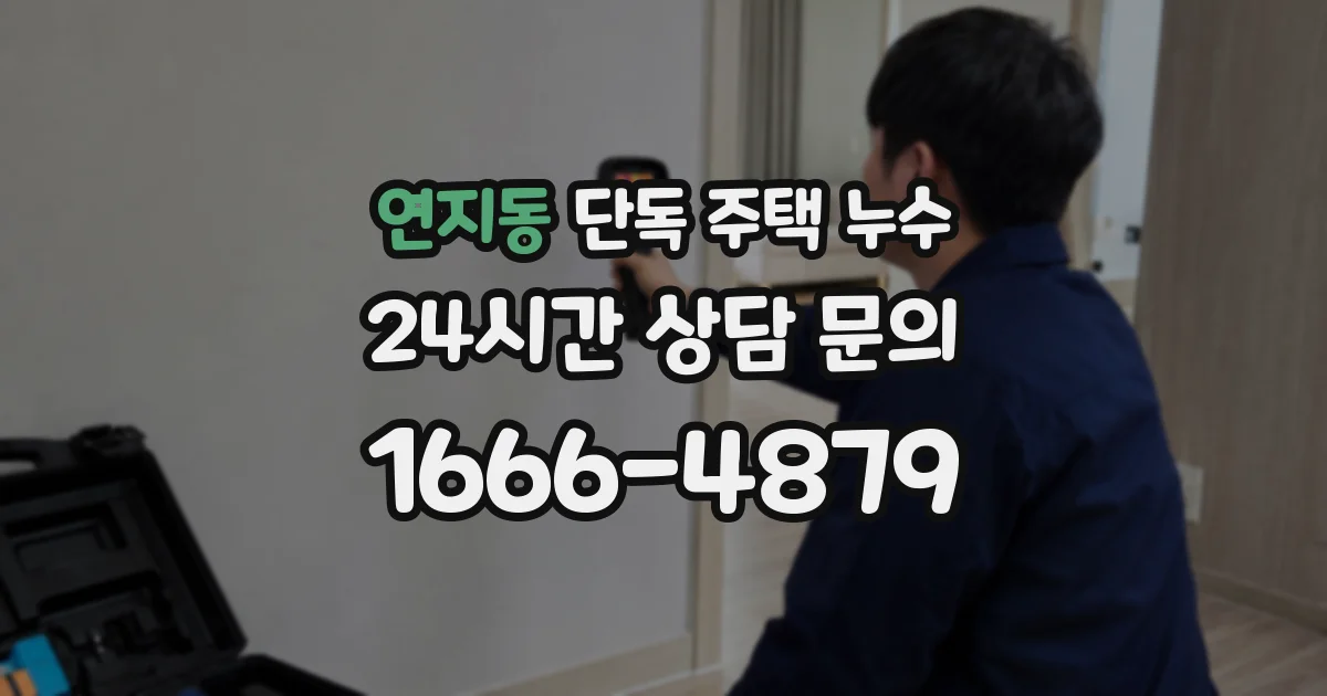 연지동 단독 주택 누수