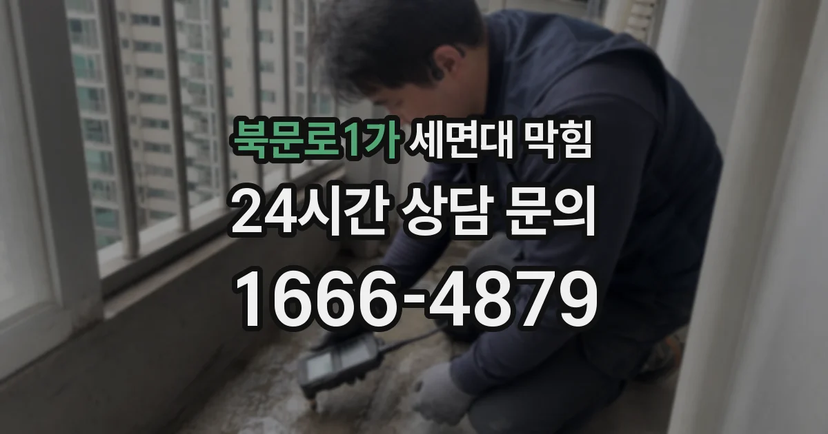 북문로1가 세면대 막힘