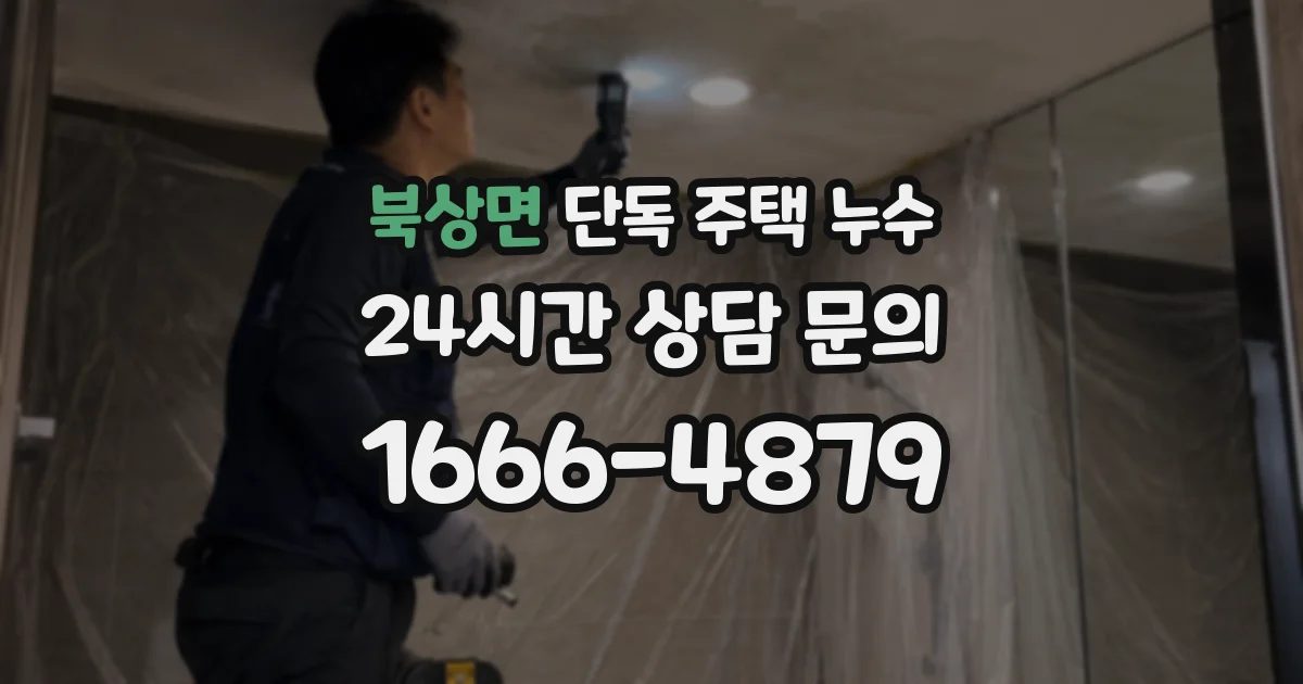 북상면 단독 주택 누수