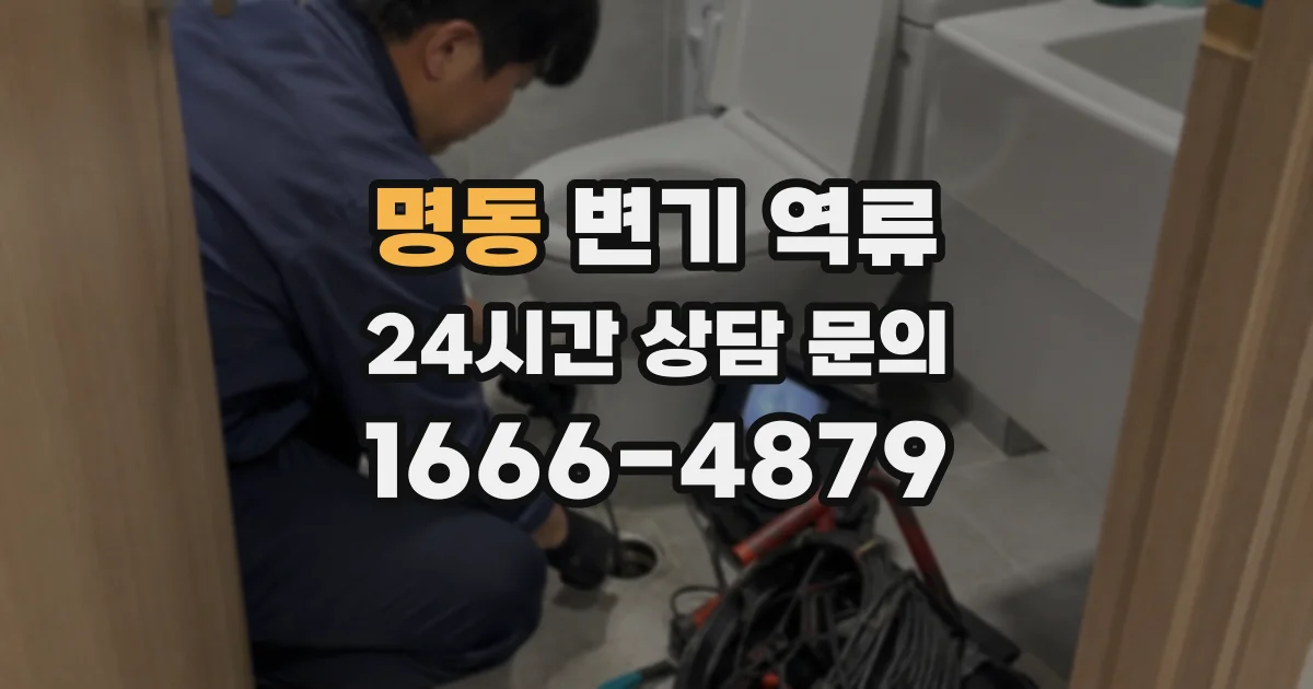 명동 변기 역류