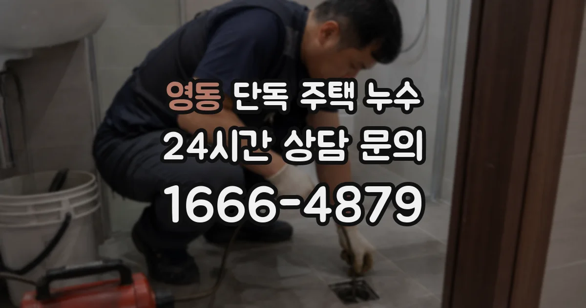 영동 단독 주택 누수