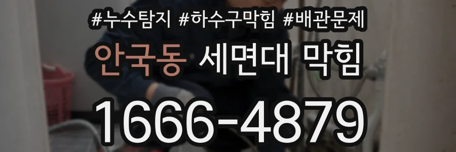 안국동 세면대 막힘