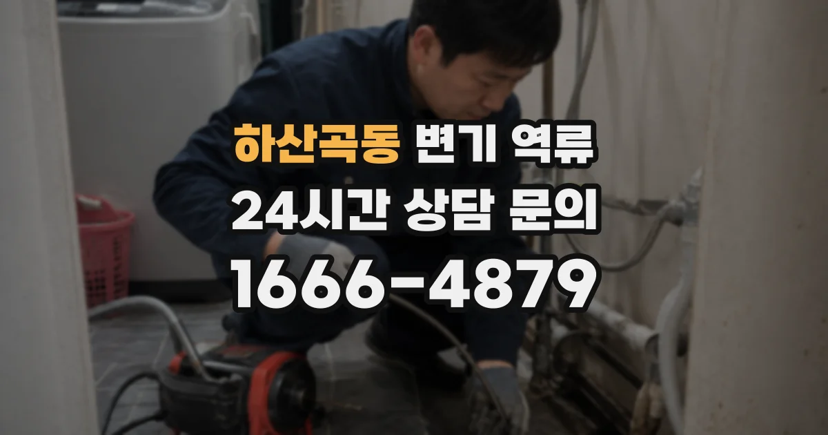 하산곡동 변기 역류