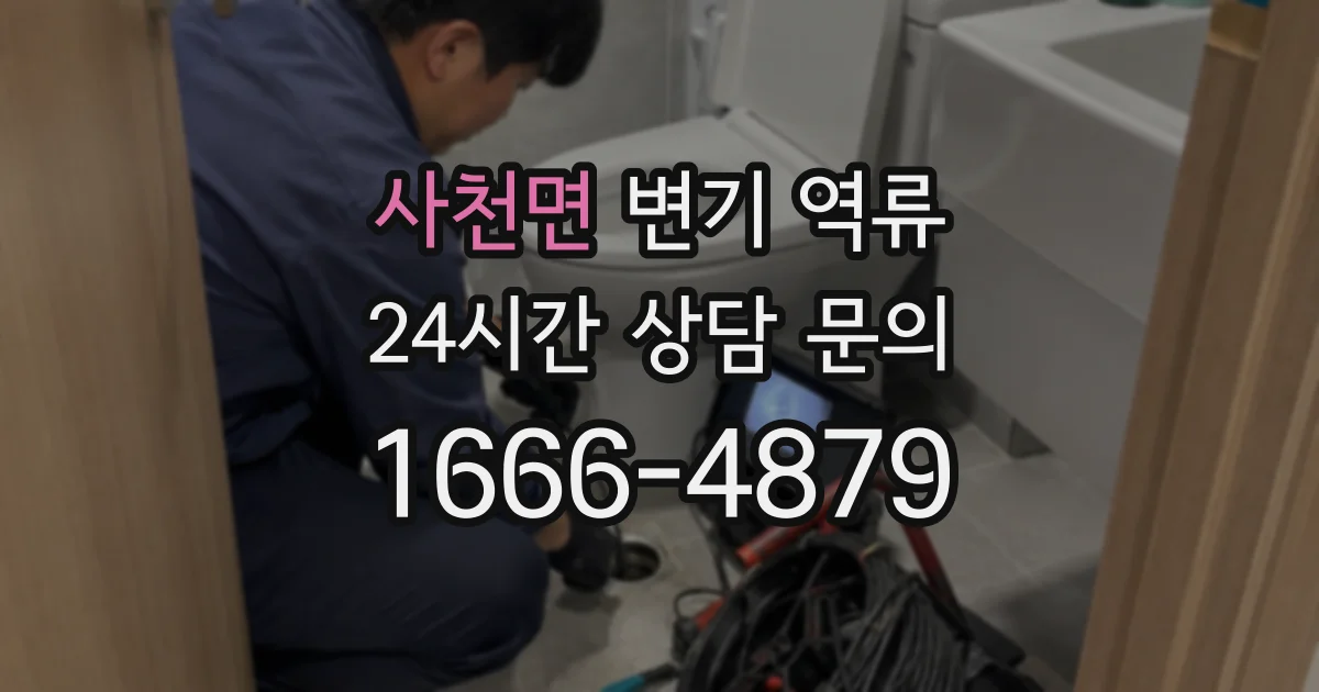 사천면 변기 역류