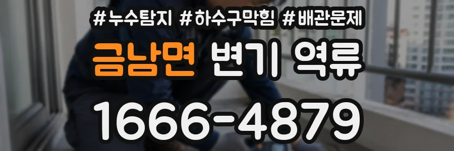 금남면 변기 역류