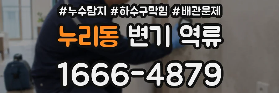 누리동 변기 역류