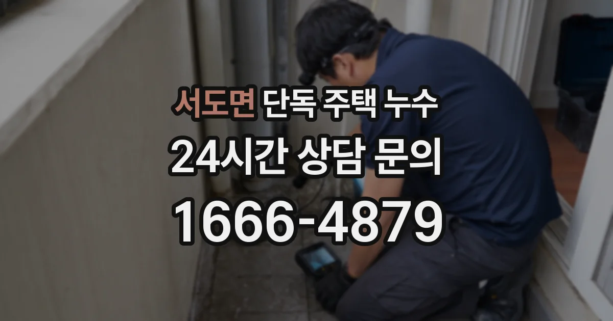 서도면 단독 주택 누수