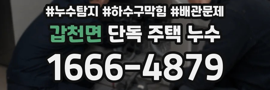 갑천면 단독 주택 누수